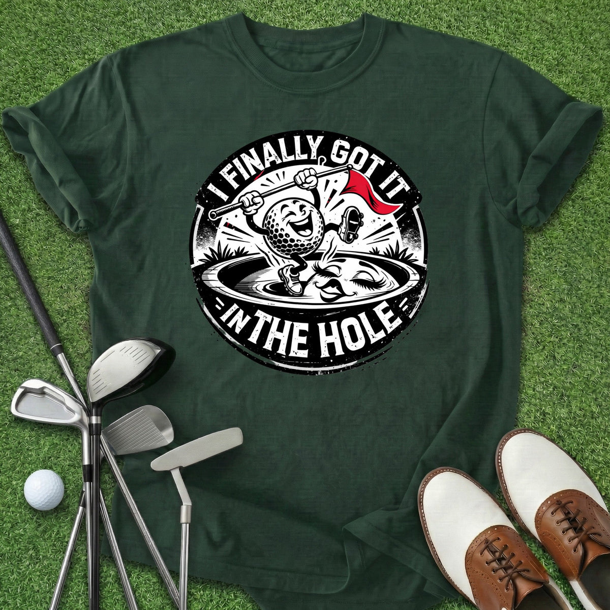 In The Hole T-Shirt Gift For Golfer