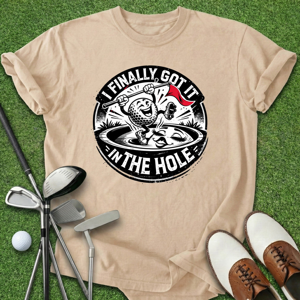 In The Hole T-Shirt Gift For Golfer