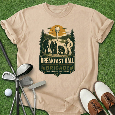 Breakfast Ball Brigade T-Shirt Gift For Golfer