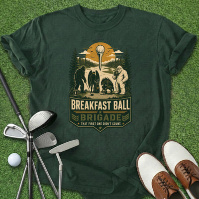 Breakfast Ball Brigade T-Shirt Gift For Golfer