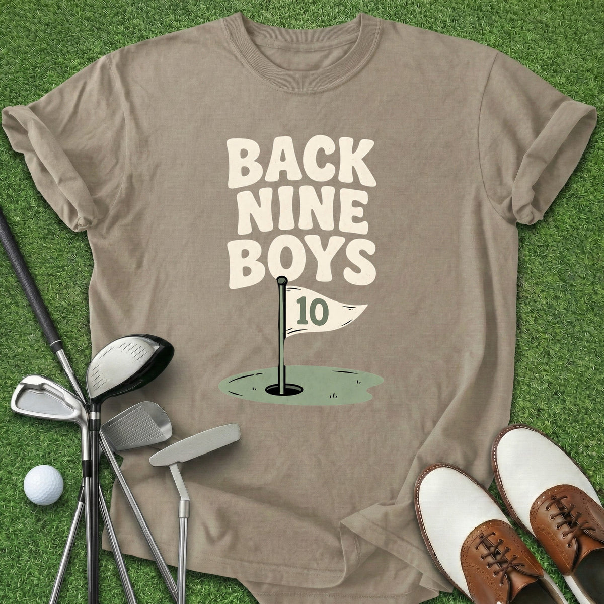 Back Nine Boys T-Shirt Gift For Golfer