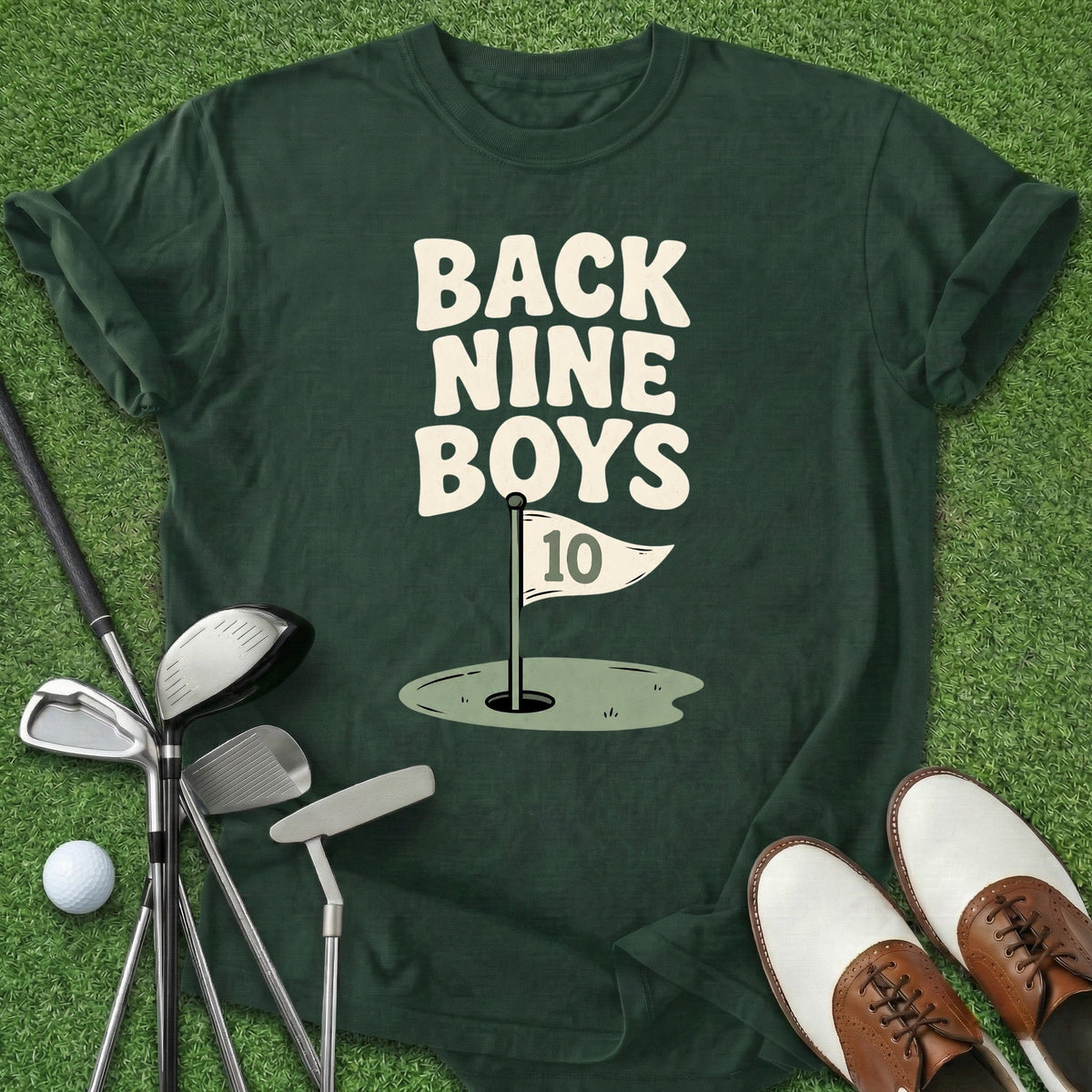 Back Nine Boys T-Shirt Gift For Golfer