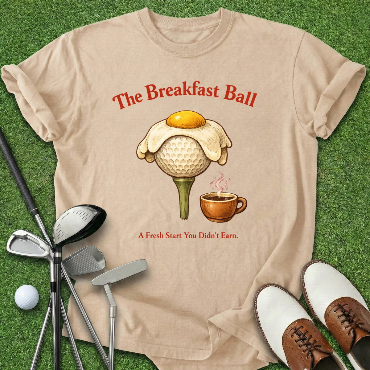 Breakfast Ball T-Shirt Gift For Golfer