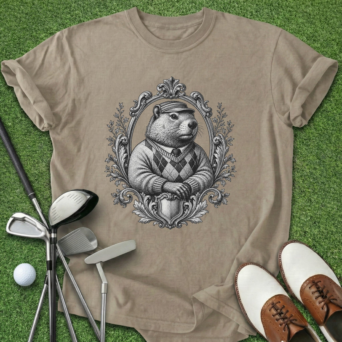Gentleman Gopher T-Shirt Gift For Golfer
