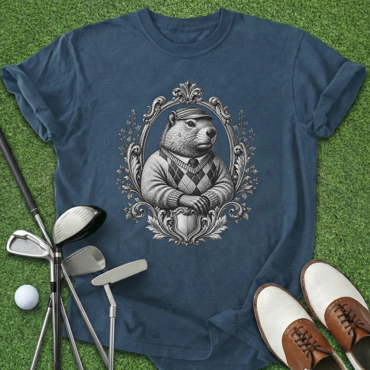 Gentleman Gopher T-Shirt Gift For Golfer