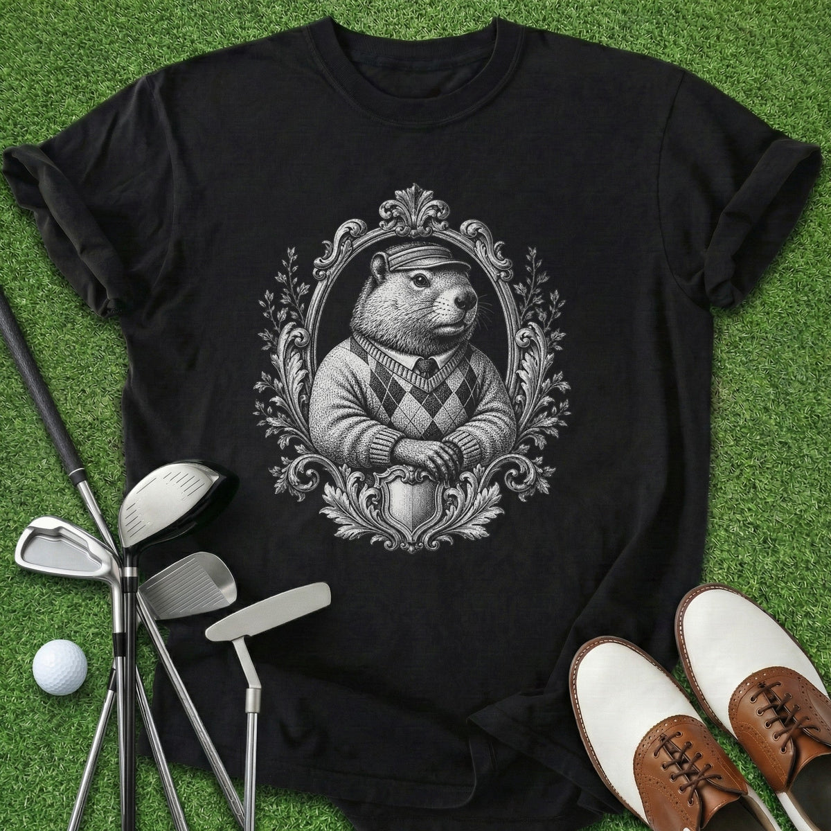 Gentleman Gopher T-Shirt Gift For Golfer