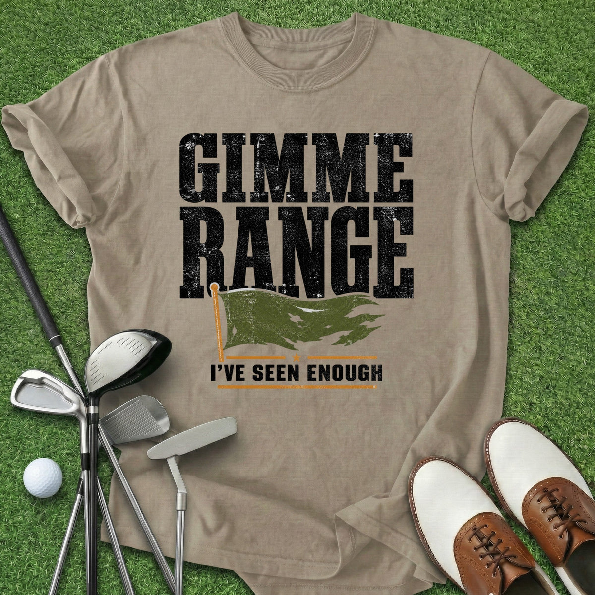 Gimme Range T-Shirt Gift For Golfer