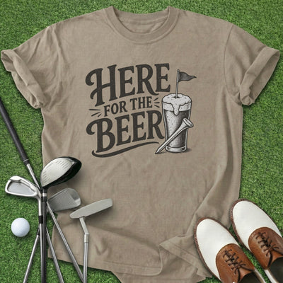 Here For The Beer T-Shirt Gift For Golfer