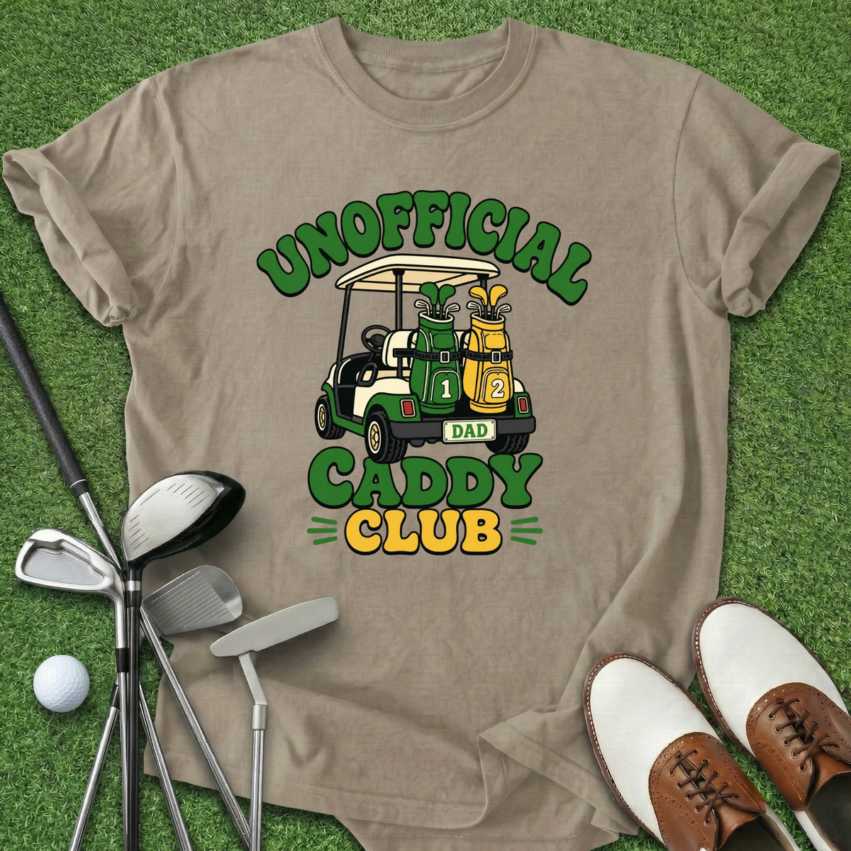 Unofficial Caddy Club T-Shirt Gift For Golfer