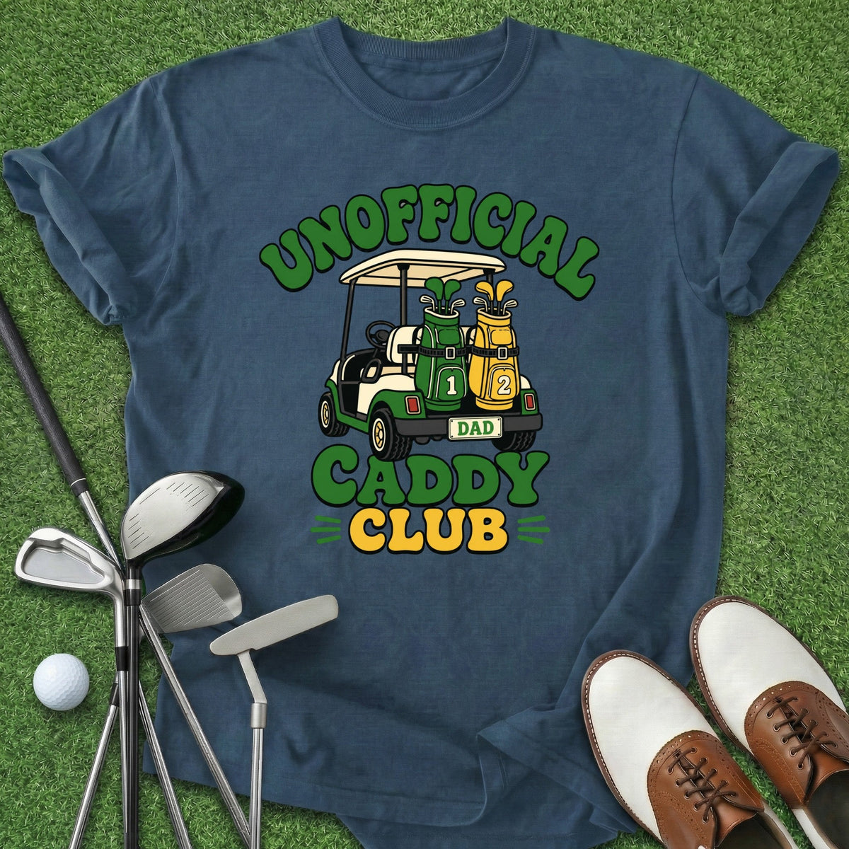 Unofficial Caddy Club T-Shirt Gift For Golfer