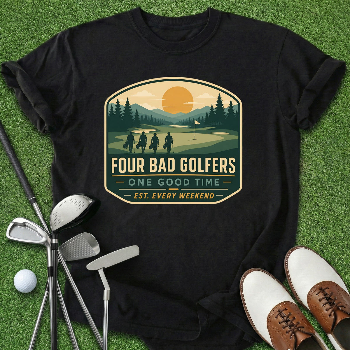 Four Bad Golfers T-Shirt Gift For Golfer