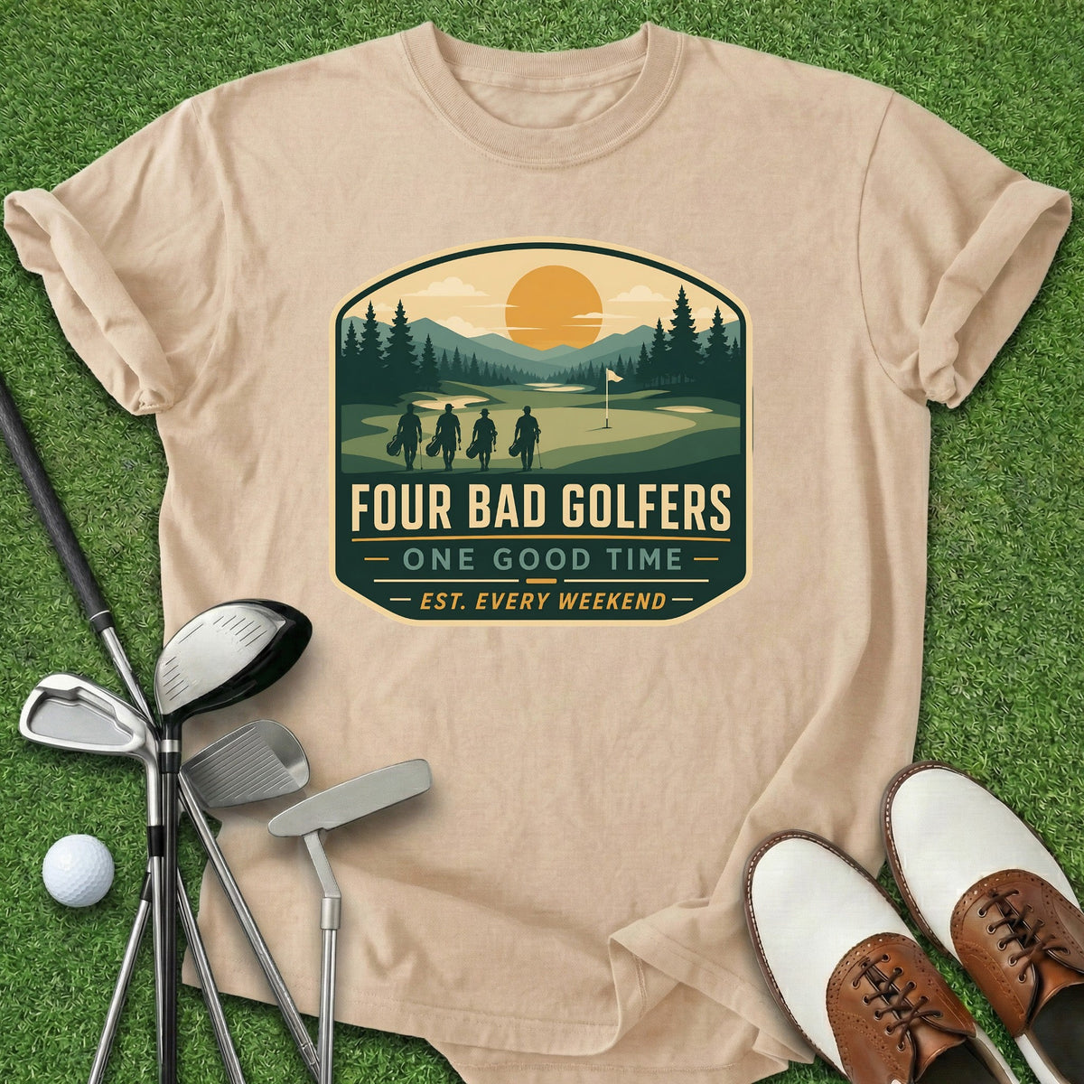 Four Bad Golfers T-Shirt Gift For Golfer