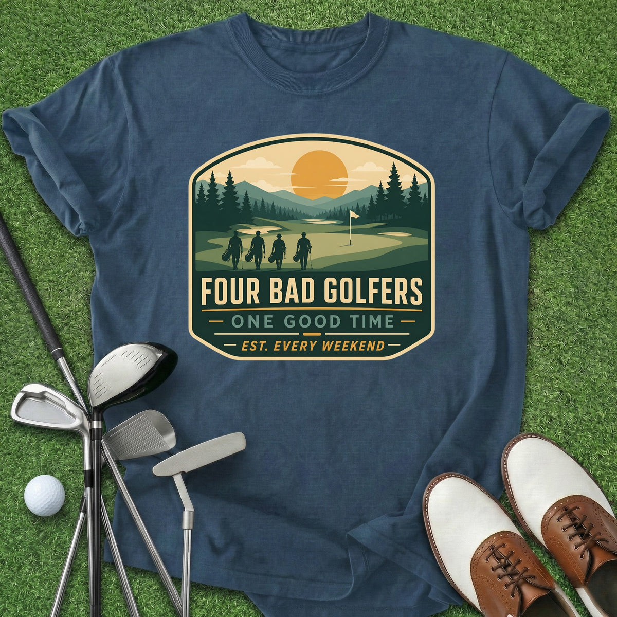 Four Bad Golfers T-Shirt Gift For Golfer