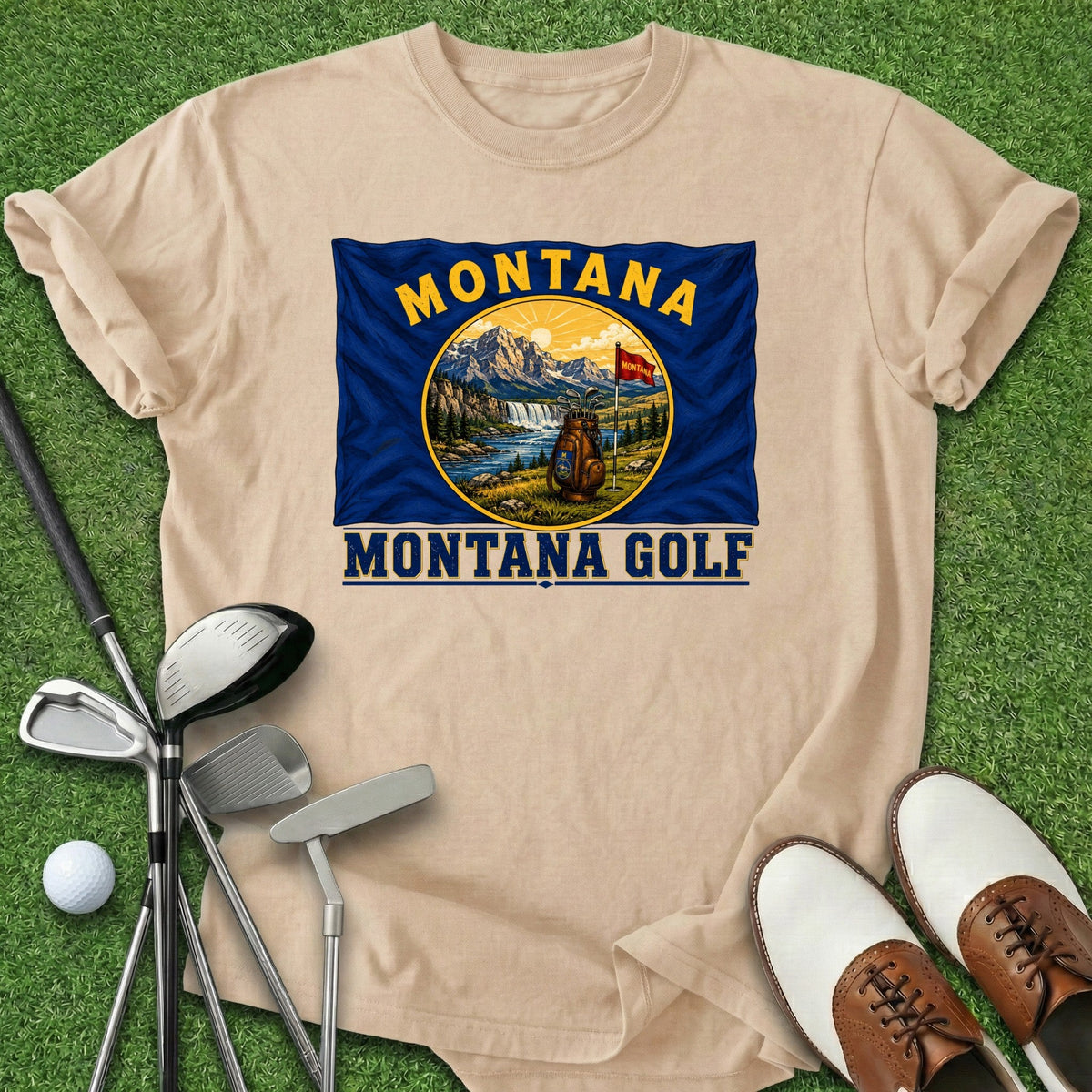 Montana Golf T-Shirt Gift For Golfer