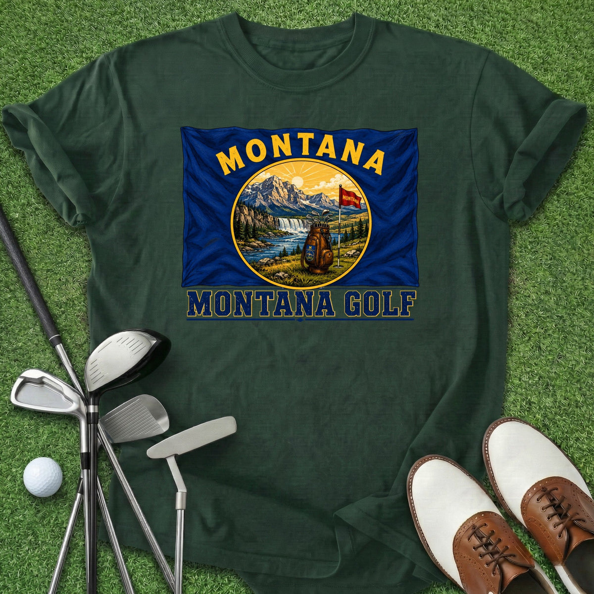 Montana Golf T-Shirt Gift For Golfer