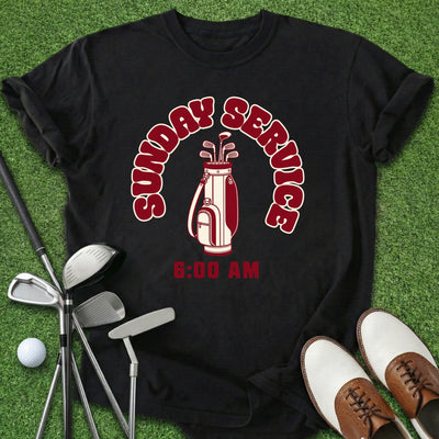 Sunday Service T-Shirt Gift For Golfer