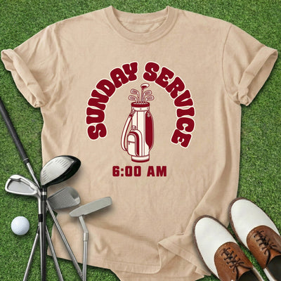 Sunday Service T-Shirt Gift For Golfer