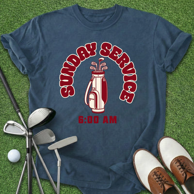 Sunday Service T-Shirt Gift For Golfer
