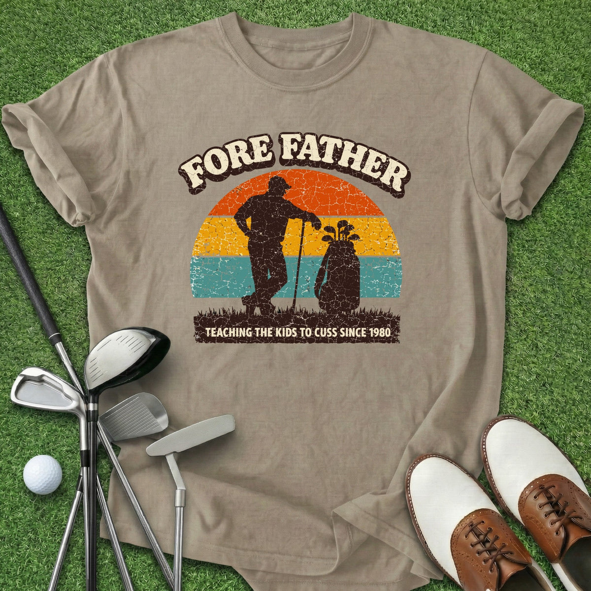 Fore Father T-Shirt Gift For Golfer