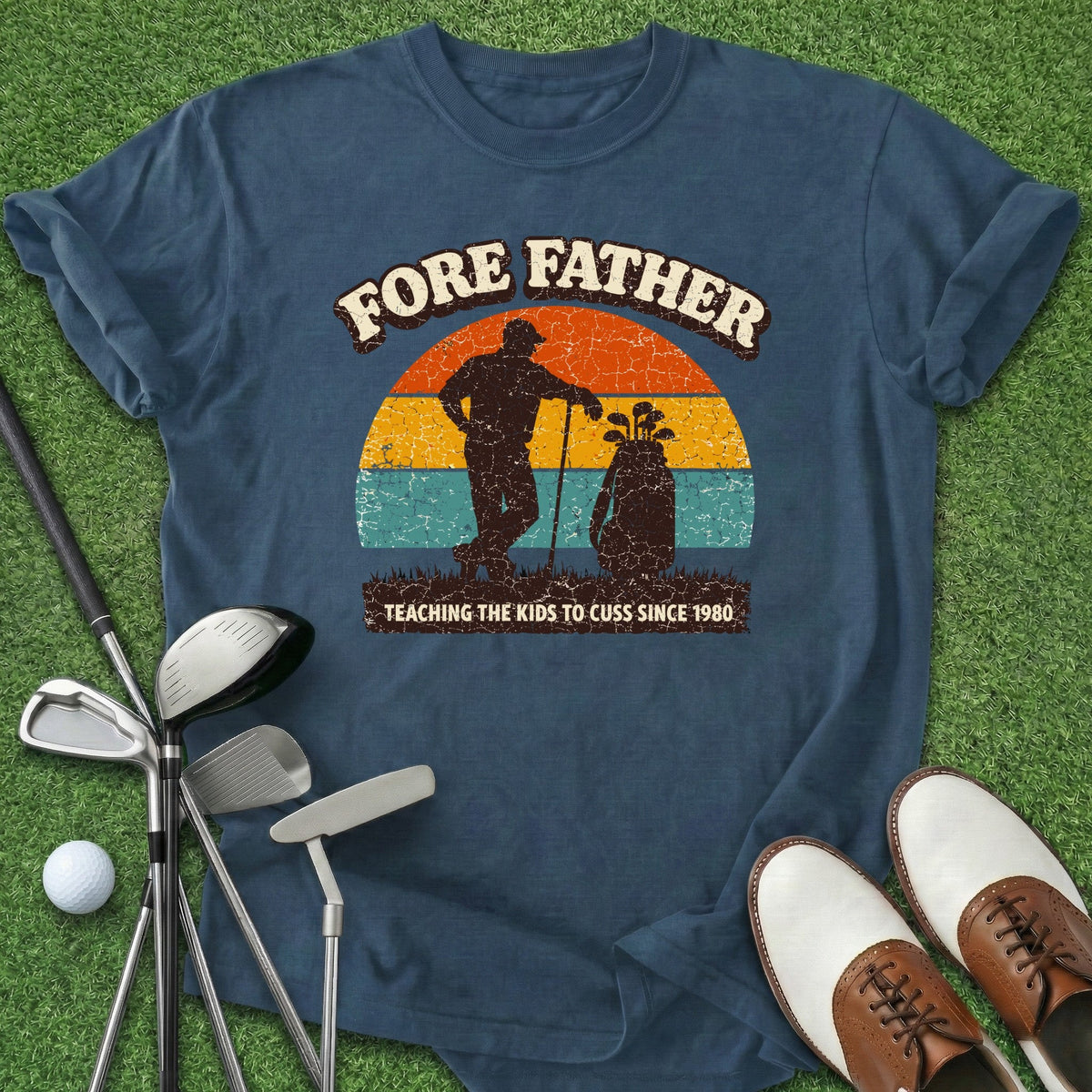Fore Father T-Shirt Gift For Golfer