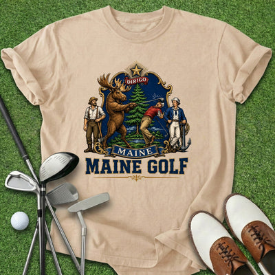 Maine Golf T-Shirt Gift For Golfer