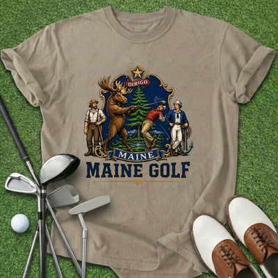 Maine Golf T-Shirt Gift For Golfer