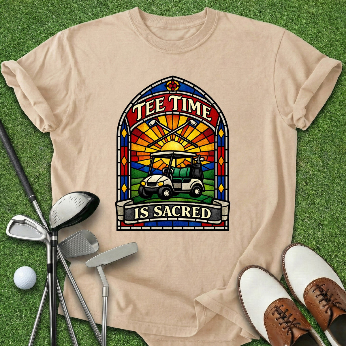 Tee Time Sacred T-Shirt Gift For Golfer