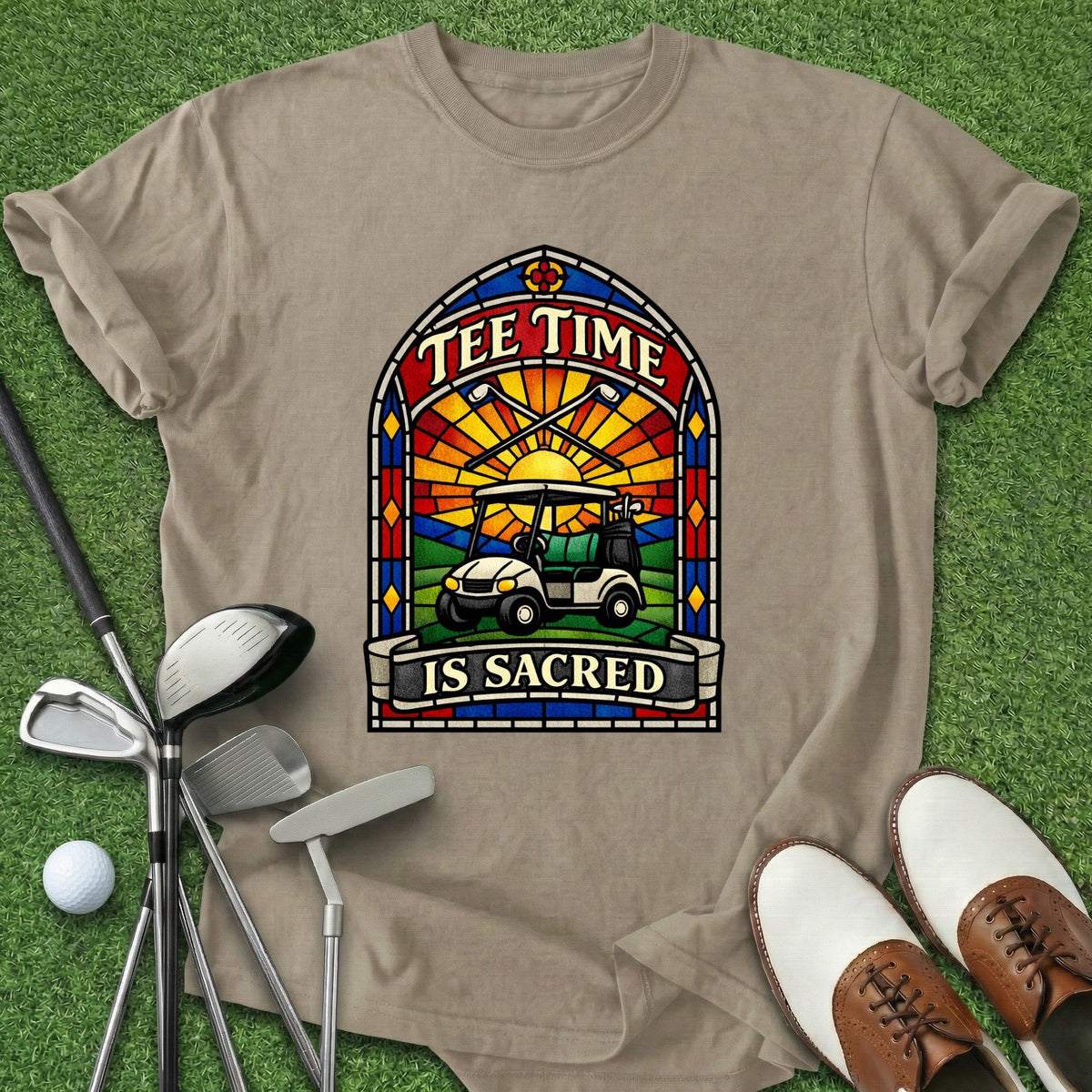 Tee Time Sacred T-Shirt Gift For Golfer