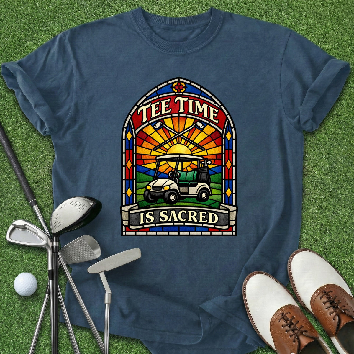 Tee Time Sacred T-Shirt Gift For Golfer
