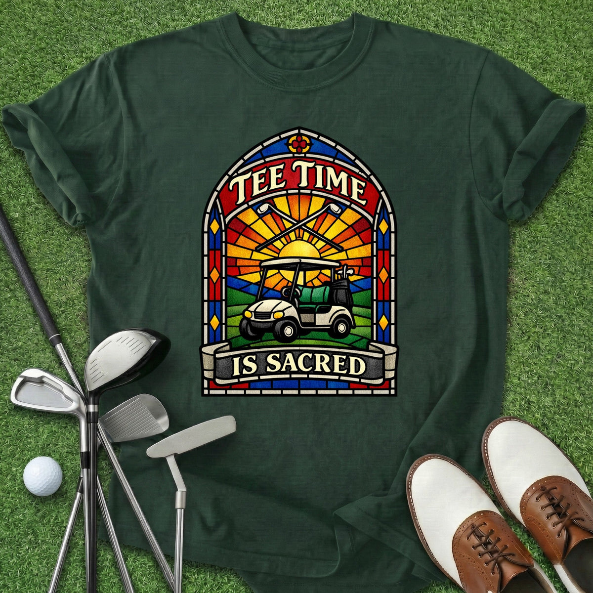 Tee Time Sacred T-Shirt Gift For Golfer