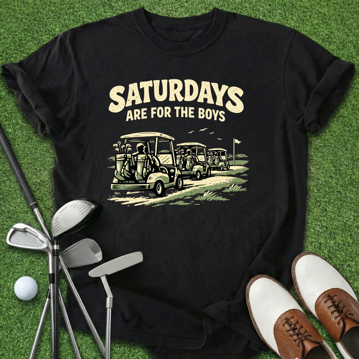 Saturdays For The Boys T-Shirt Gift For Golfer