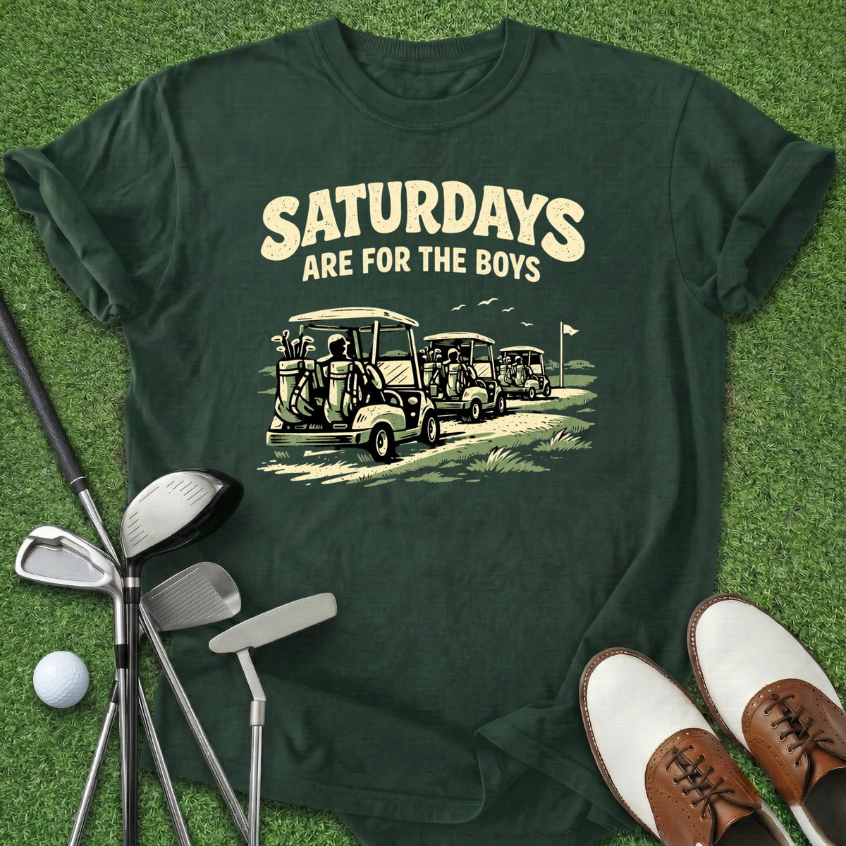 Saturdays For The Boys T-Shirt Gift For Golfer