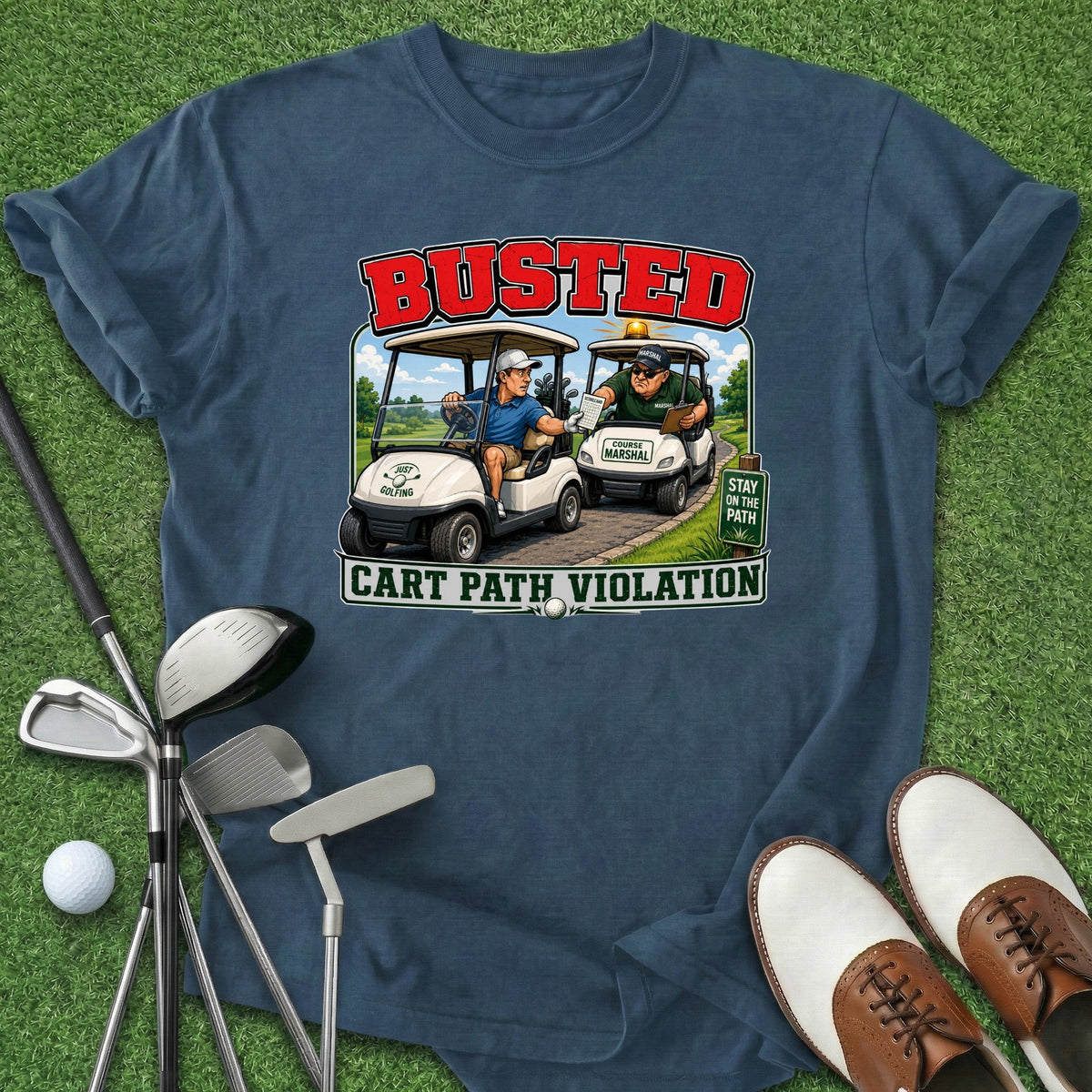 Busted T-Shirt Gift For Golfer