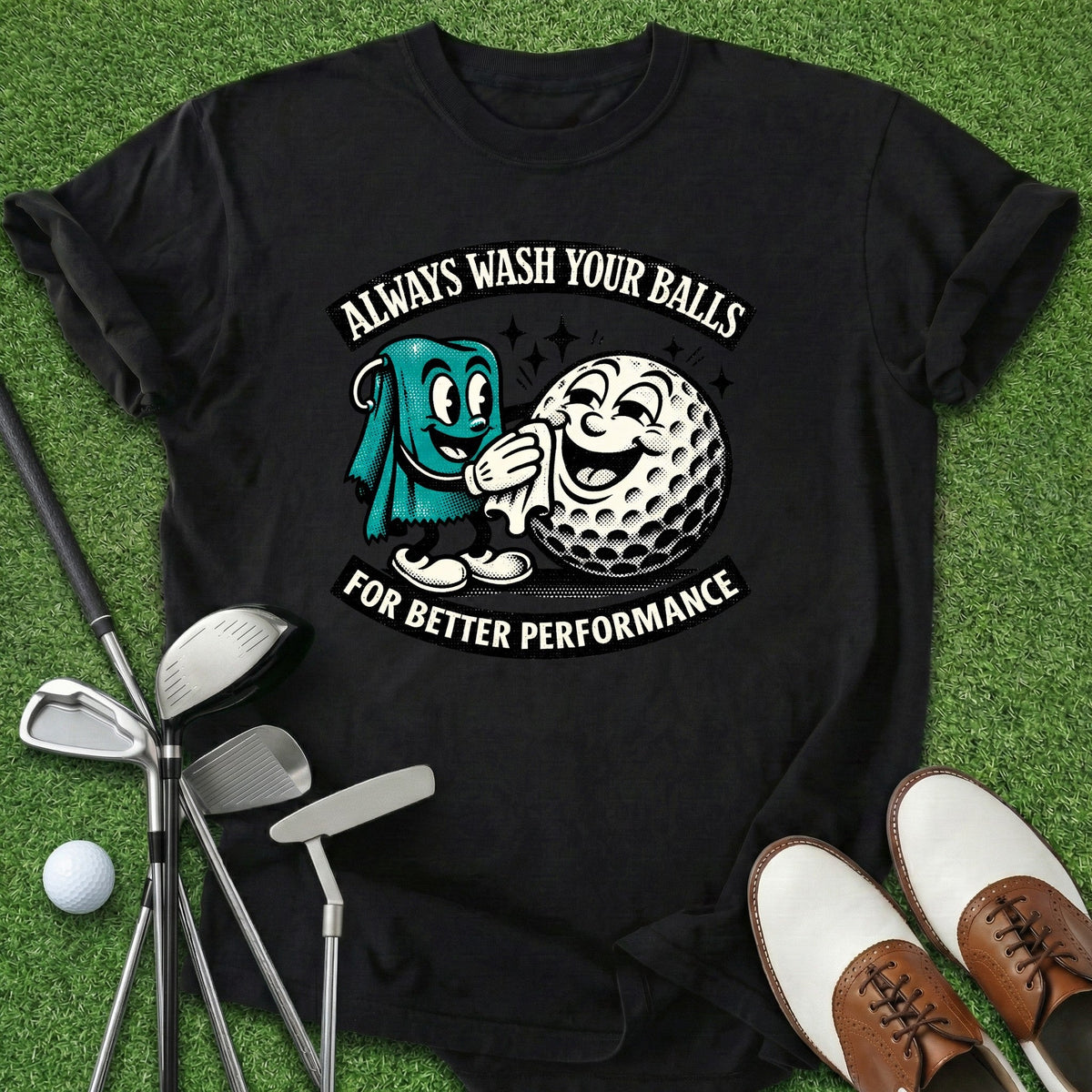 Wash Your Balls T-Shirt Gift For Golfer