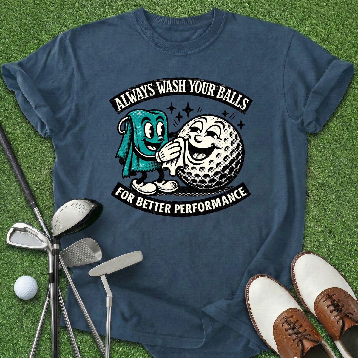 Wash Your Balls T-Shirt Gift For Golfer