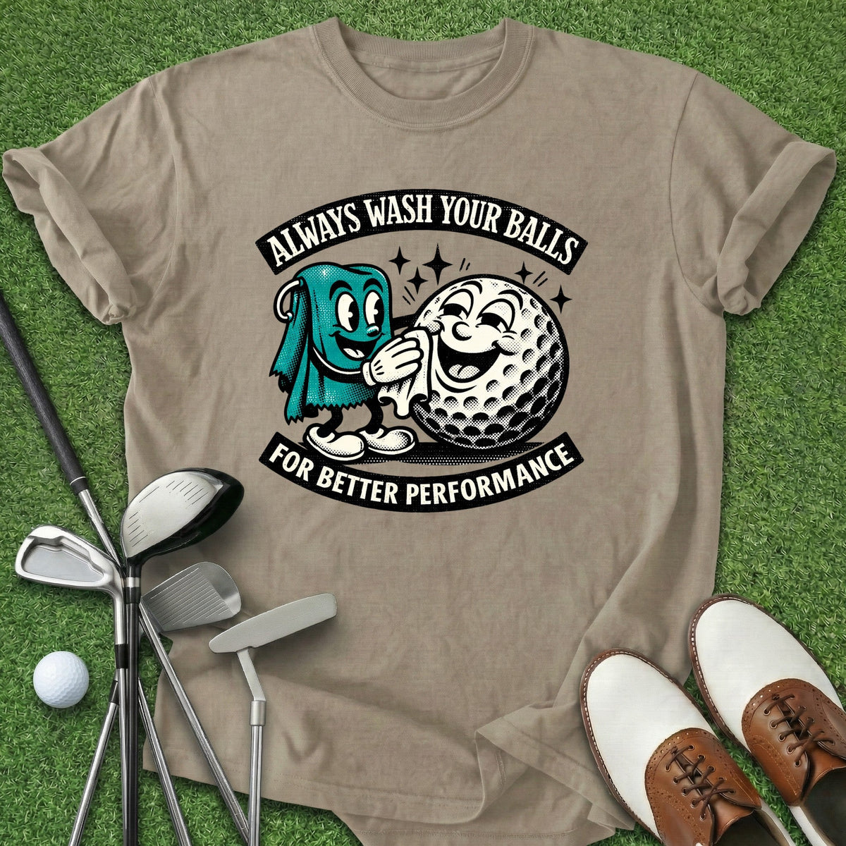 Wash Your Balls T-Shirt Gift For Golfer