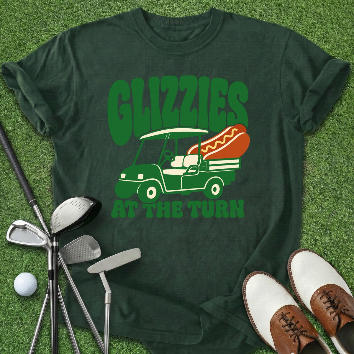 Glizzies At Turn T-Shirt Gift For Golfer