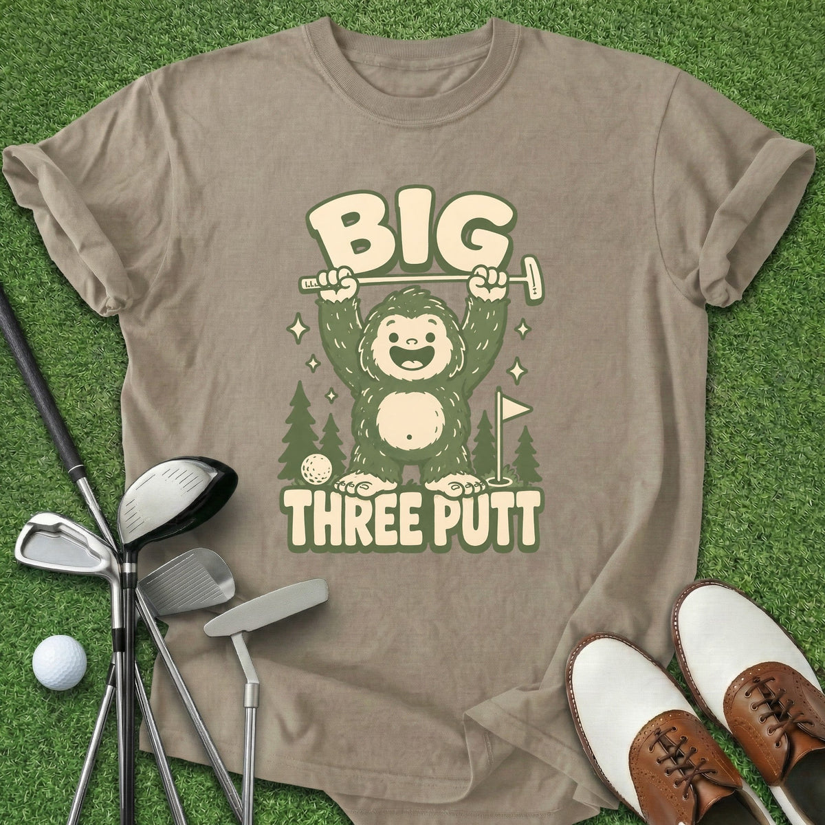 Big Three Putt T-Shirt Gift For Golfer