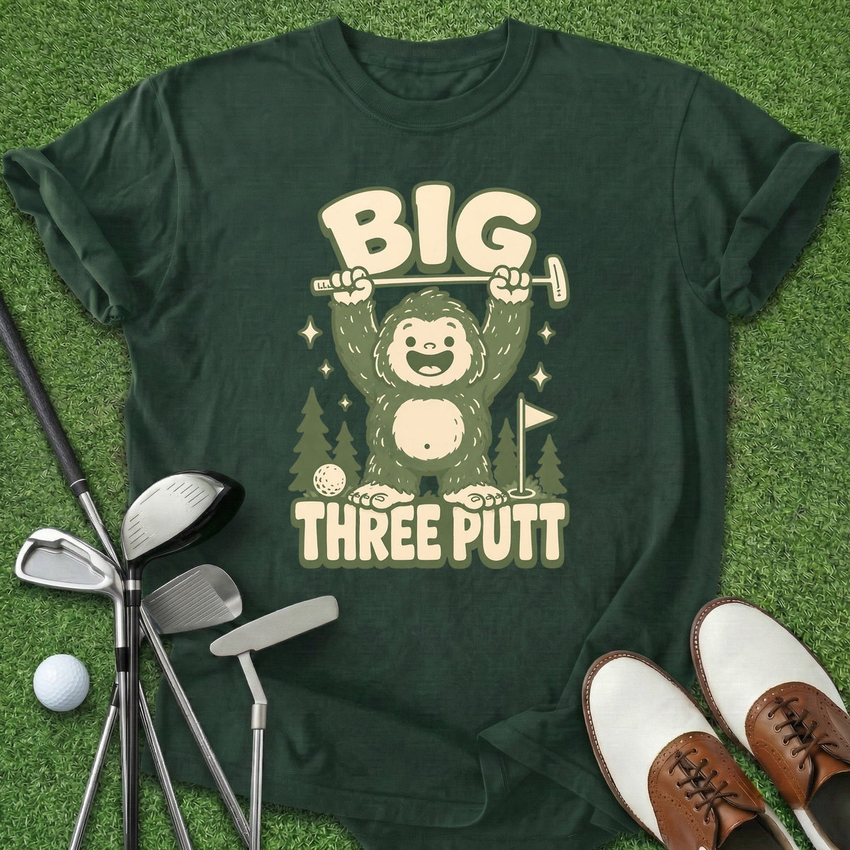 Big Three Putt T-Shirt Gift For Golfer