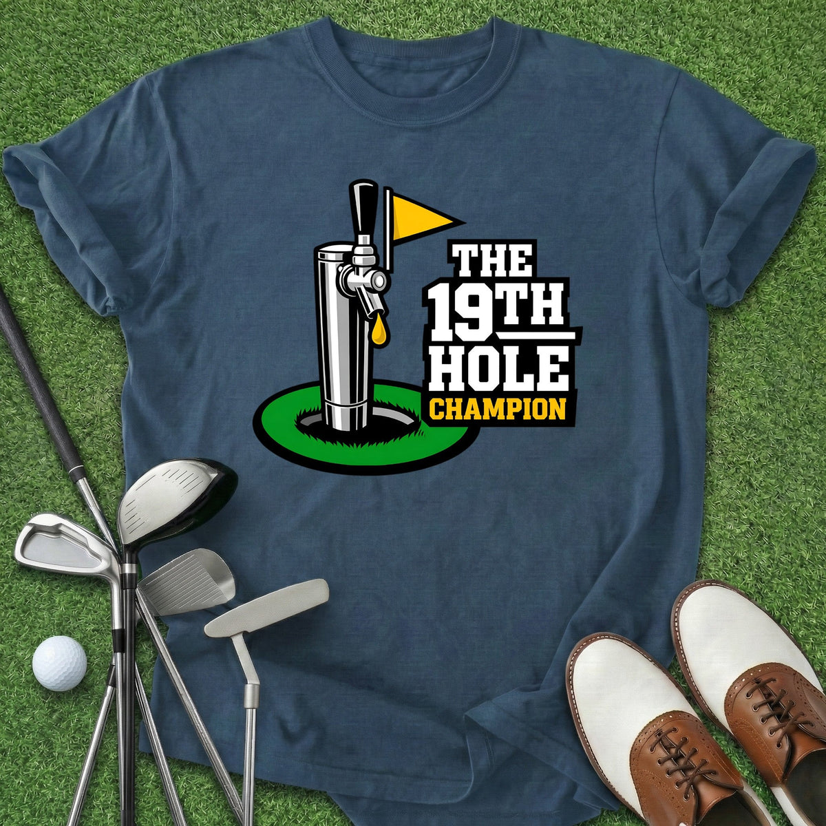 19th Hole Champion T-Shirt Gift For Golfer