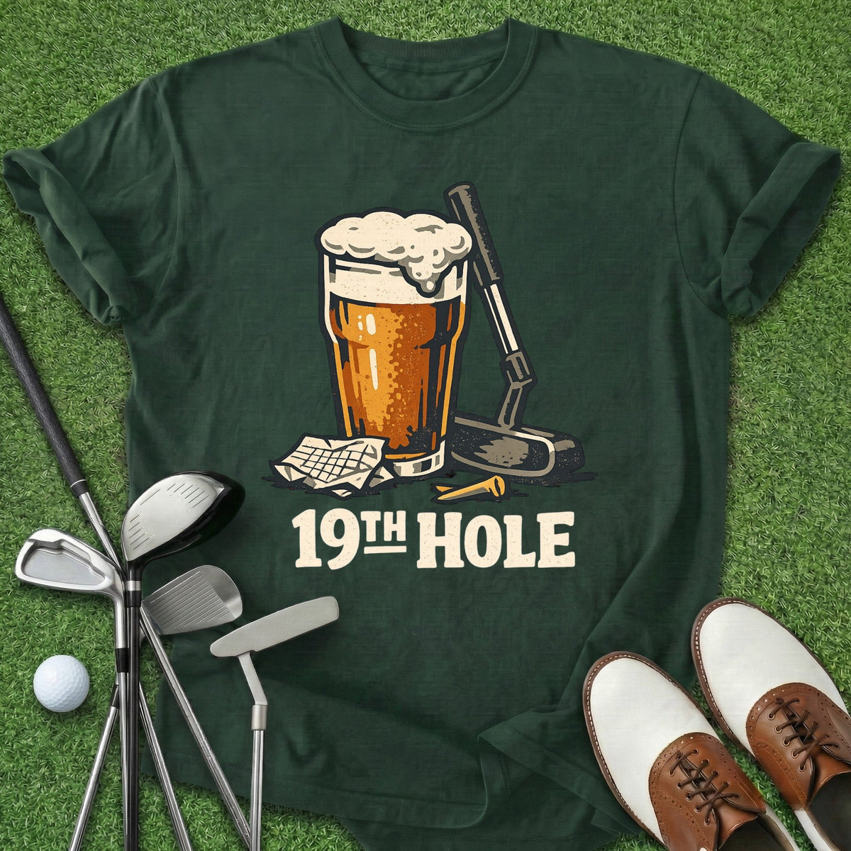 19th Hole T-Shirt Gift For Golfer