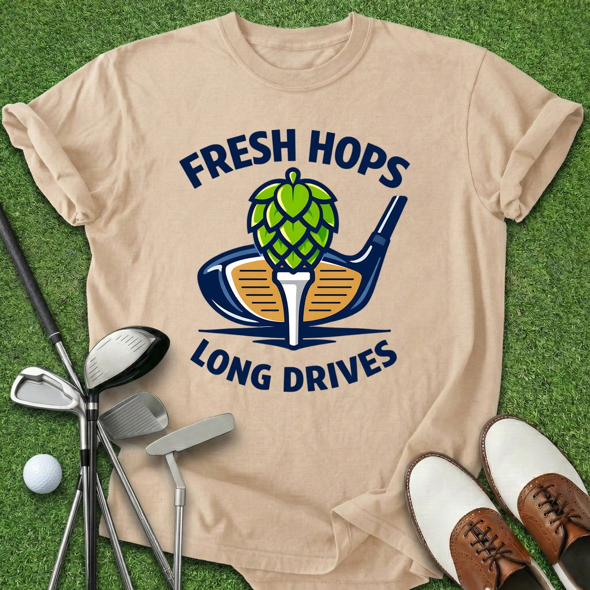 Fresh Hops T-Shirt Gift For Golfer