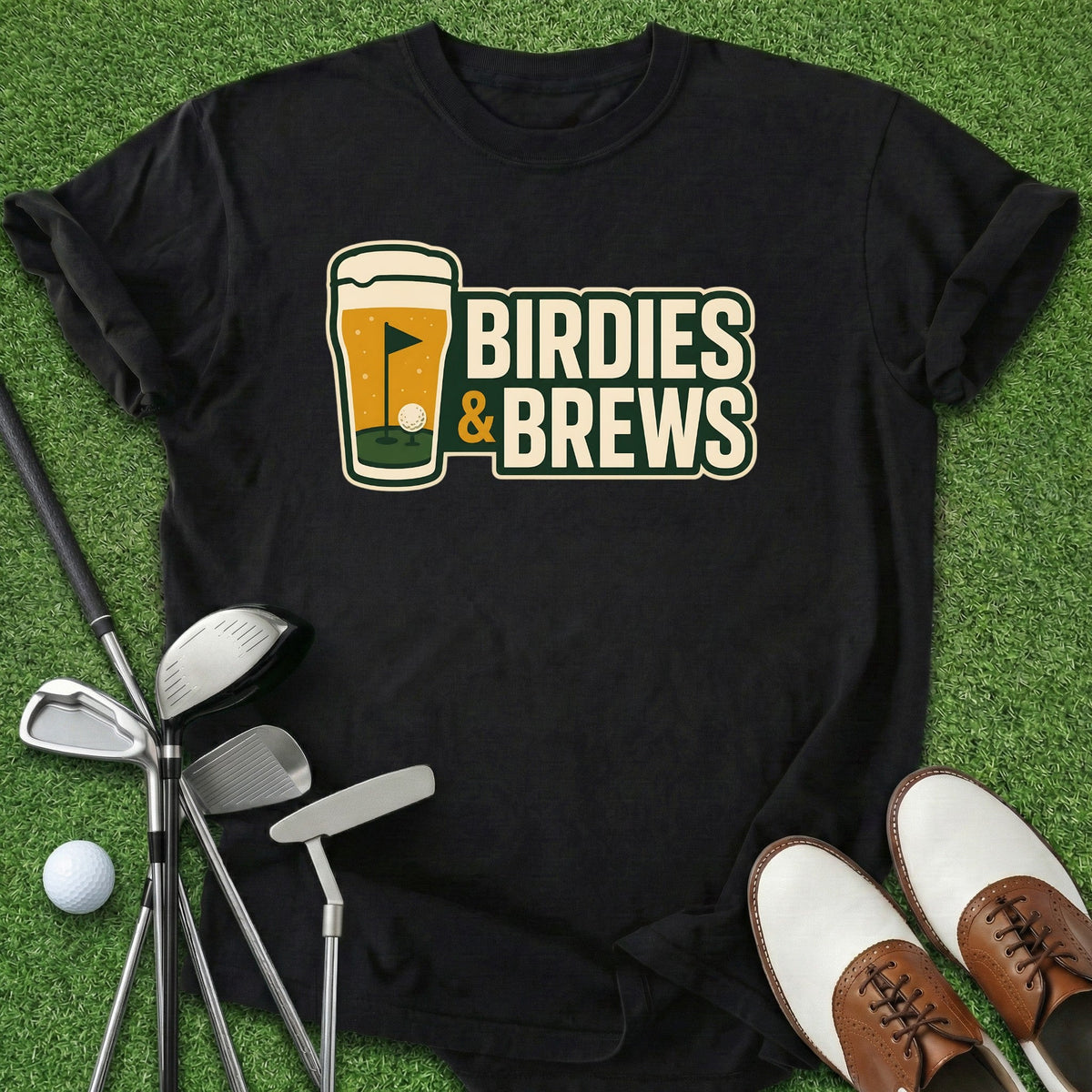 Birdies & Brews T-Shirt Gift For Golfer