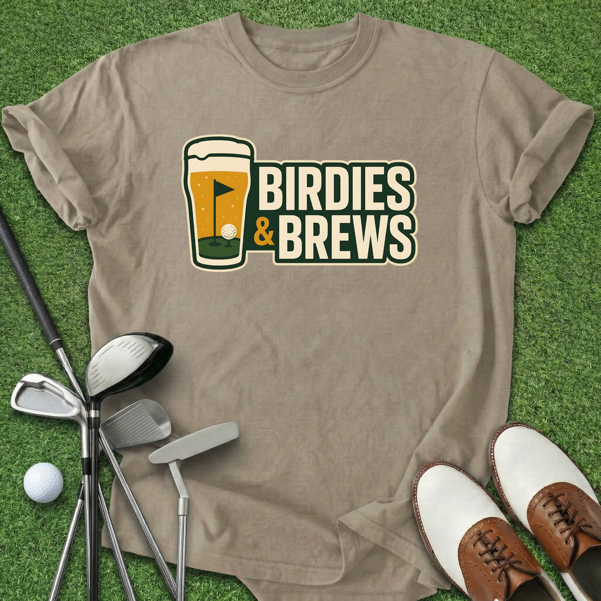 Birdies & Brews T-Shirt Gift For Golfer