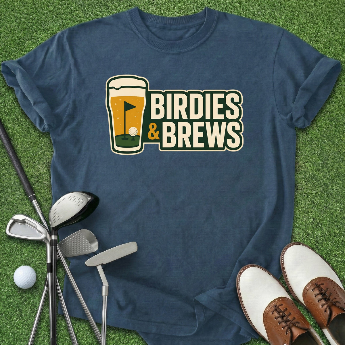 Birdies & Brews T-Shirt Gift For Golfer