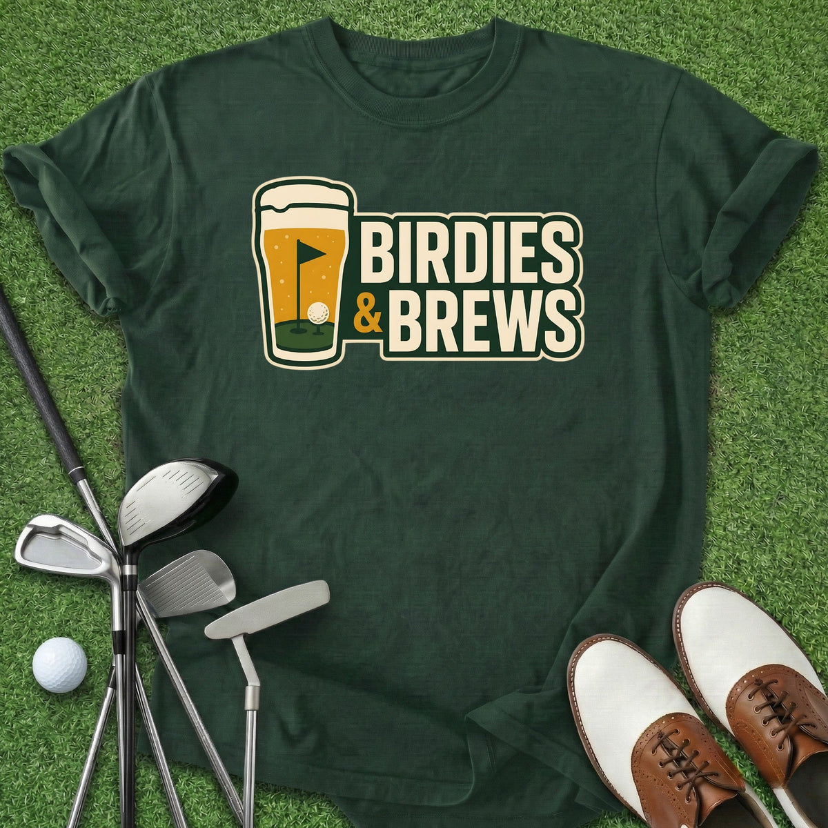 Birdies & Brews T-Shirt Gift For Golfer