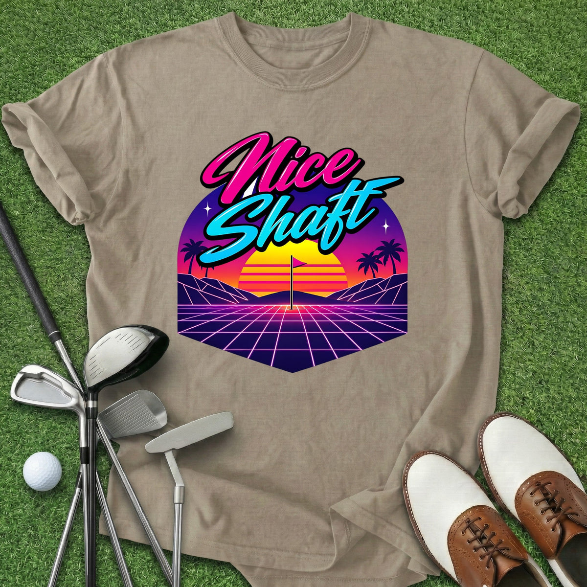 Nice Shaft 80's T-Shirt Gift For Golfer
