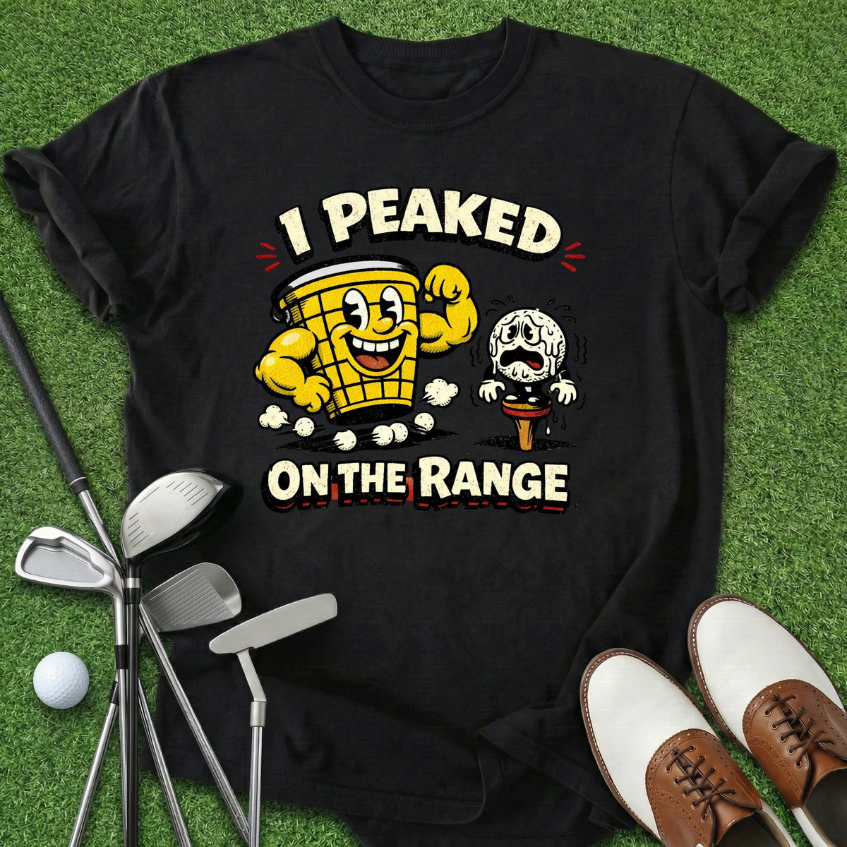 Peaked On Range T-Shirt Gift For Golfer