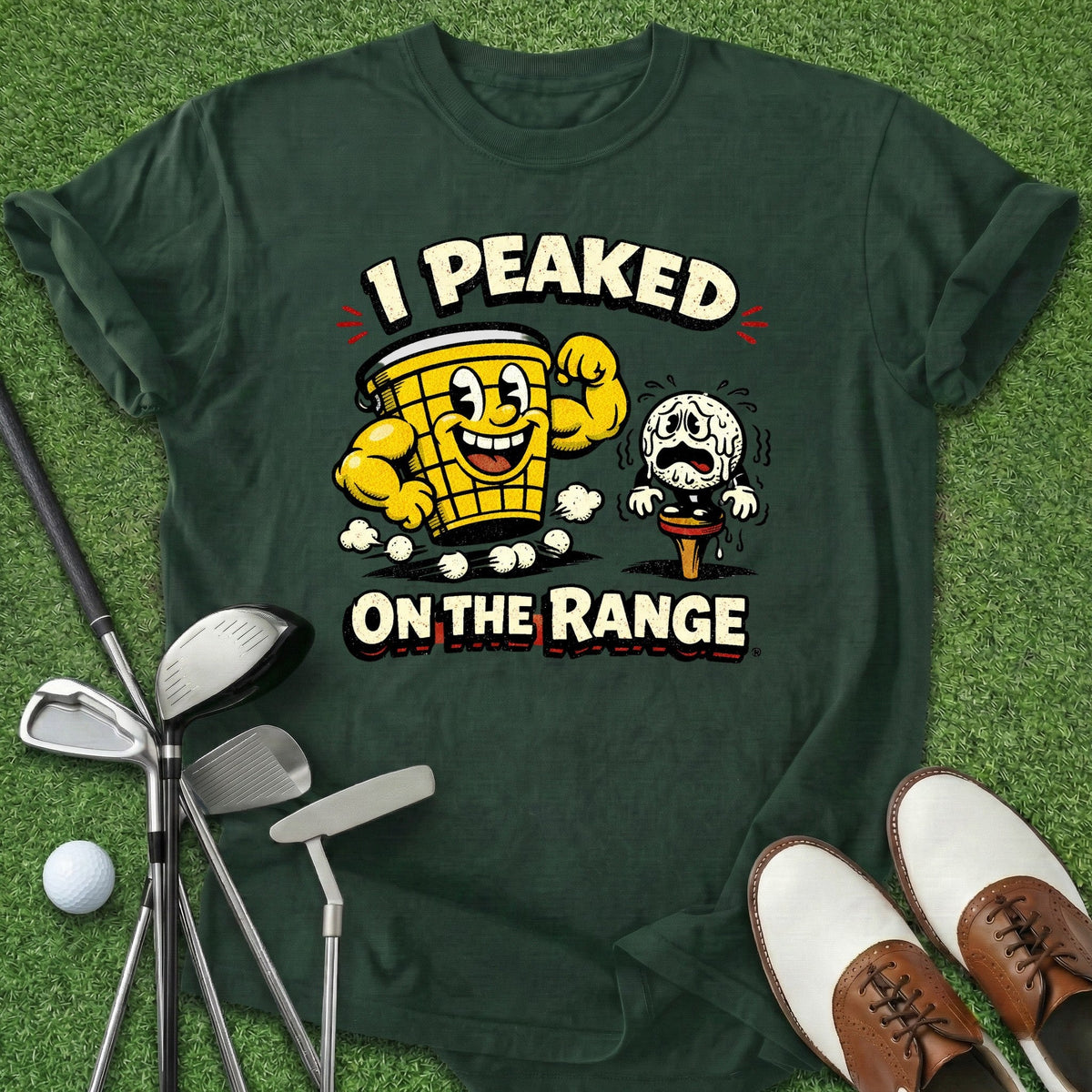 Peaked On Range T-Shirt Gift For Golfer