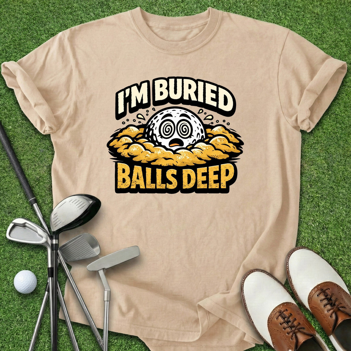 Balls Deep T-Shirt Gift For Golfer